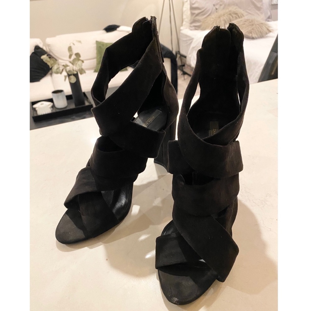 Suede heels